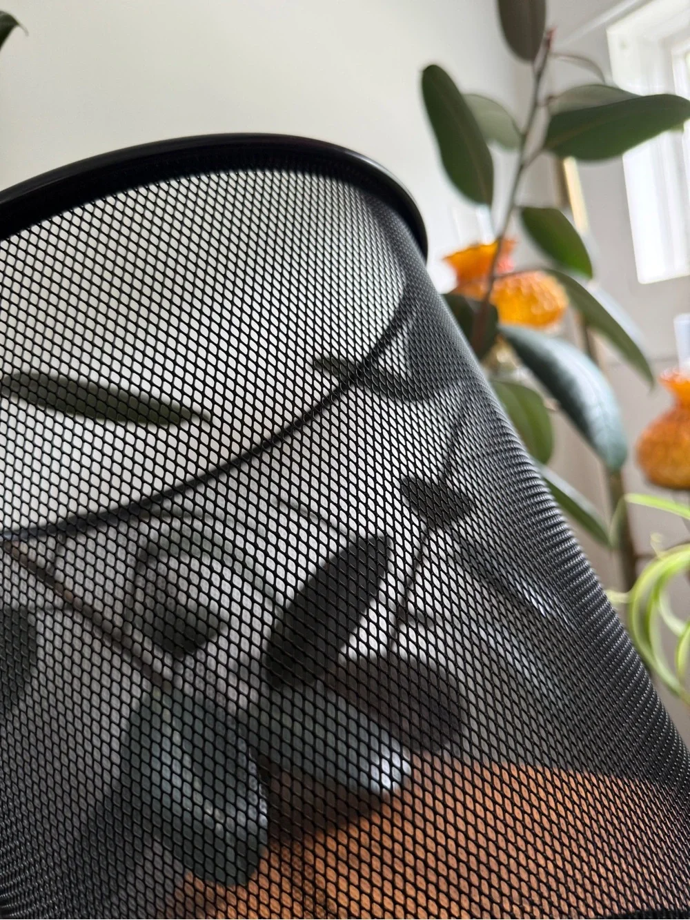 Black Mesh Wastebasket - Home Accents